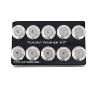 NRG Fender Washer Kit w/Rivets For Plastic (Silver) - Set of 10 - My Store