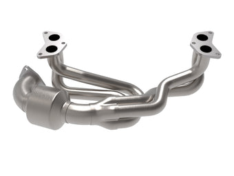 compare product aFe Twisted Steel 304 Stainless Steel Header w/ Cat 13-19 Subaru Outback H4-2.4L