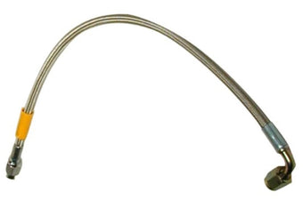 compare product Wilwood 22in OAL Flexline -3 Hose to -3 Female 90 Degree End
