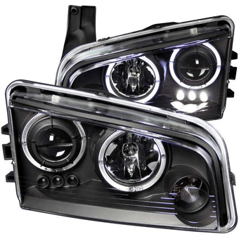 compare product ANZO 2006-2010 Dodge Charger Projector Headlights w/ Halo Black