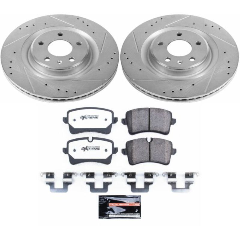 Power Stop 14 - 18 Audi A6 Rear Z26 Street Warrior Brake Kit - My Store