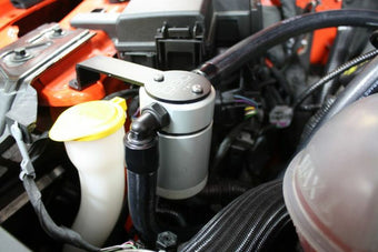 compare product J&L 15-23 Ford Mustang GT/15-20 Ford Mustang GT350 Passenger Side Oil Separator 3.0 - Clear Anodized