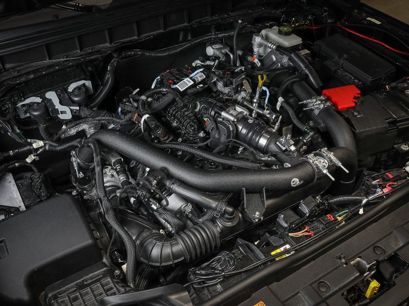 aFe 21 - 23 Ford Bronco V6 - 2.7Ltt BladeRunner Alum Hot & Cold Charge Pipe Kit - Black - My Store