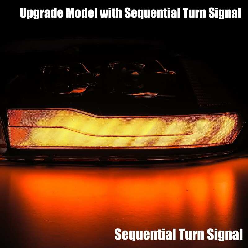 AlphaRex 09 - 18 Dodge Ram 1500HD PRO - Series Projector Headlights Plank Style Black w/Seq Signal/DRL - My Store