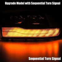 AlphaRex 09 - 18 Dodge Ram 1500HD PRO - Series Projector Headlights Plank Style Black w/Seq Signal/DRL - My Store