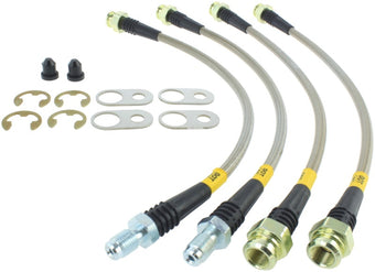 compare product StopTech 08-10 Mitsubishi Lancer Ralliart Stainless Steel Rear Brake Lines