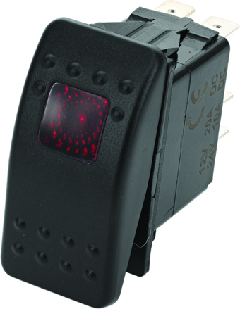compare product DragonFire Racing Lighted Switch On/Off Rocker Switch Red Lite
