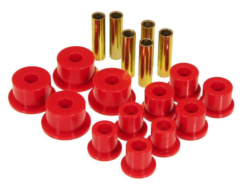 Prothane 74 - 91 Jeep Cherokee Front Spring & Shackle Bushings (w/ 2in OD Main Eye) - Red - My Store