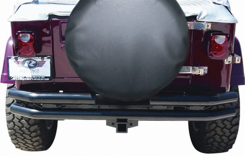 Rampage 1976 - 1983 Jeep CJ5 Double Tube Rear Bumper - Black - My Store