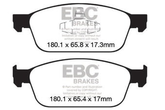 compare product EBC 12+ Ford Focus 2.0 Turbo ST Yellowstuff Front Brake Pads