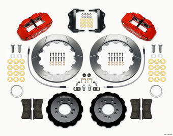 compare product Wilwood Narrow Superlite 6R Front Hat Kit 12.88in Red 2013-Up Ford Focus ST w/ Lines