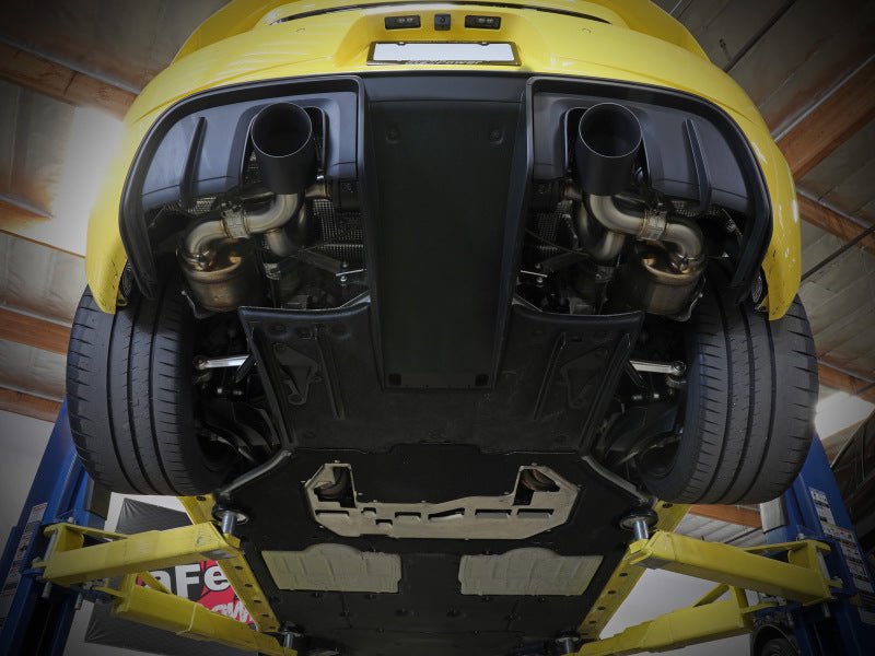 aFe MACHForce XP 2.25in - 2.5in 304SS Exhaust Cat - Back 20 - 22 Porsche Cayman GT4 (718) - Carbon Tips - My Store