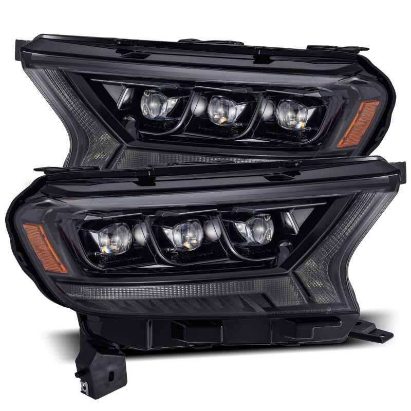 AlphaRex 19 - 21 Ford Ranger NOVA LED Proj Headlight Plnk Style Alpha Blk w/Activ Light/Seq Signal/DRL - My Store