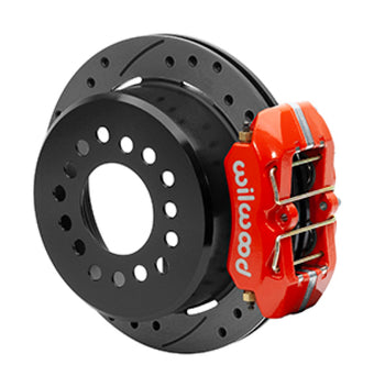 compare product Wilwood Small Ford 11 in. Forged Dynapro Low-Profile Rear Parking Brake Kit (Red, Drilled & Slotted)