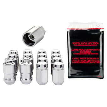 compare product McGard 4 Lug Hex Install Kit w/Locks (Cone Seat Nut) 1/2-20 / 13/16 Hex / 1.5in. Length - Chrome