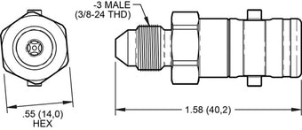 compare product Wilwood Quick Disconnect - Male Side -3 AN