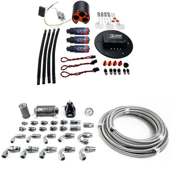 compare product DeatschWerks 98-04 Ford Mustang X3 Module with DW430C Pump and Plumbing Kit