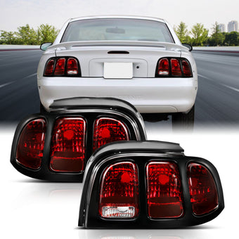 compare product ANZO 1994-1998 Ford Mustang Taillight Dark Red Lens (OE Style)