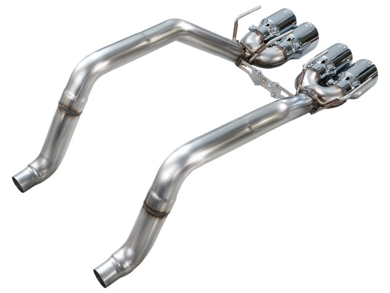 AWE Tuning 05 - 07 C6 Chevrolet Corvette 6.0L Track Edition Axle - Back Exhaust w/ Chrome Silver Tips - My Store
