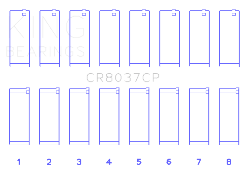 King Engine Bearings 01 - 09 GM Duramax 6.6L A Rod (Size STD) Connecting Rod Bearing Set - My Store