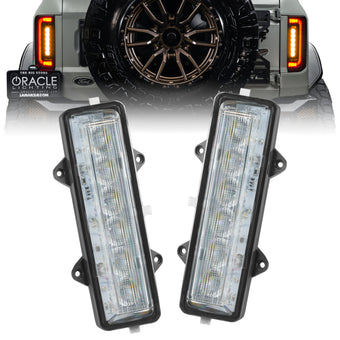 compare product Oracle Lighting 21-23 Ford Bronco Dual Function Reverse LED Flush Taillight - Amber/Wht