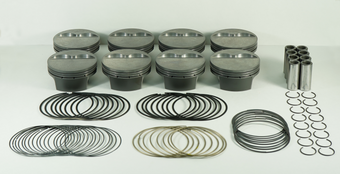compare product Mahle MS Piston Set SBC 395ci 4.030in Bore 3.875in Stroke 6.0in Rod .927 Pin -5cc 11.4 CR Set of 8