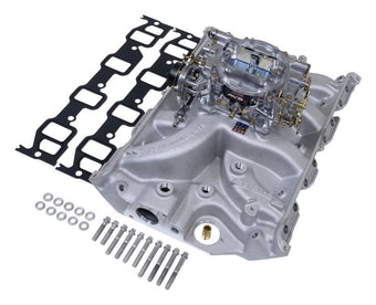compare product Edelbrock Manifold And Carb Kit Performer RPM Ford FE Natural Finish