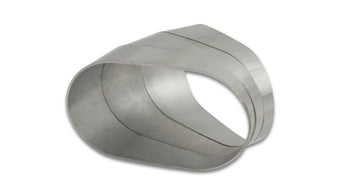 compare product Vibrant Horizontal 304 SS Nominal 3in. Oval / 2.95in. Centerline Radius, 15 degree per cut -Set of 3