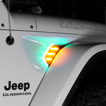 compare product XK Glow XKchrome JEEP Air Vent Light Light RGB + Amber Turn Signal & Running