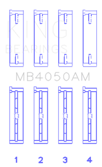 King Engine Bearings Mitsubishi 6G74 (Size +0.25mm) Main Bearing Set - My Store