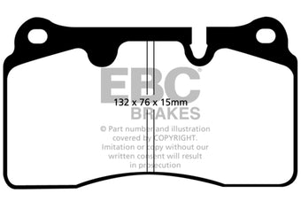 compare product EBC 04-12 Aston Martin DB9 5.9 Yellowstuff Front Brake Pads