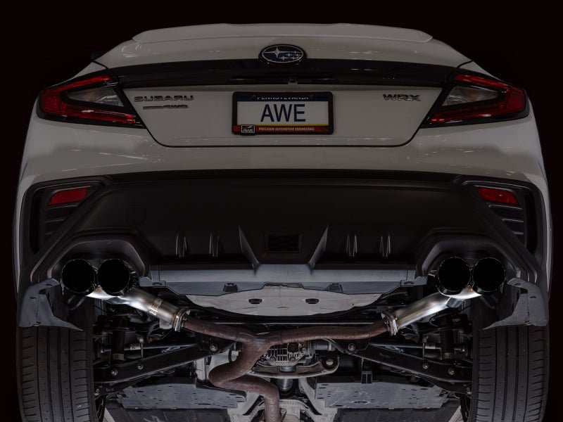 AWE Tuning 22 - 25 Subaru VB WRX Track Edition Axle - Back Exhaust - Diamond Black Tips - My Store