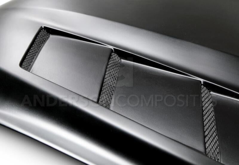 Anderson Composites 15 - 16 Ford Mustang (Excl. GT350/GT350R) Fiberglass Heat Extractor Hood - My Store
