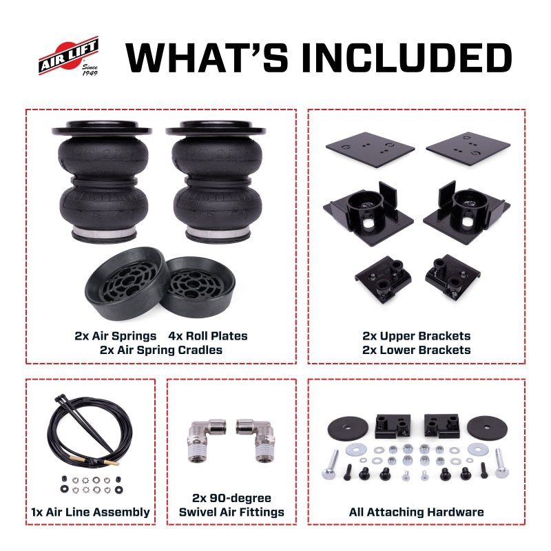 Air Lift 20 - 25 Jeep Gladiator (4WD) Load Lifter 5000 Air Spring Kit w/ Cradle - My Store