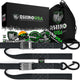 Rhino USA Cambuckle Motorcycle Tiedown Straps 2 - Pack (Black) 1.5In X 8Ft - My Store