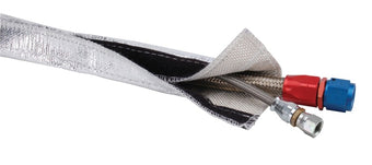 compare product DEI Heat Shroud 3/4in I.D. x 3ft - Aluminized Sleeving - Hook and Loop Edge