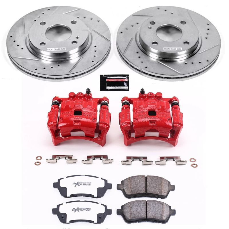 Power Stop 11 - 19 Ford Fiesta Front Z26 Street Warrior Brake Kit w/Calipers - My Store