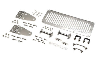 compare product Kentrol 78-95 Jeep CJ/Wrangler YJ Hood Kit - Polished Silver