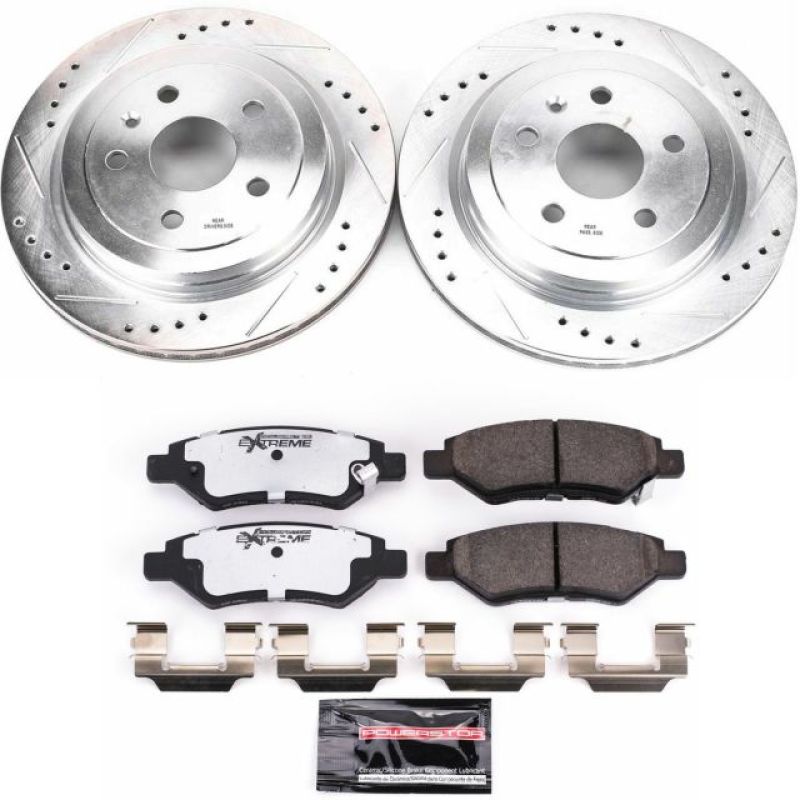 Power Stop 08 - 14 Cadillac CTS Rear Z26 Street Warrior Brake Kit - My Store