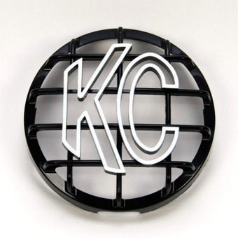 compare product KC HiLiTES 6in. Round ABS Stone Guard for SlimLite/Daylighter Lights (Single) - Black/White KC Logo