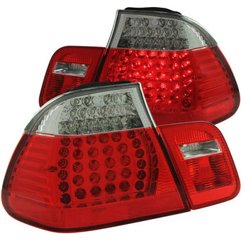 compare product ANZO 1999-2001 BMW 3 Series E46 LED Taillights Red/Clear 4pc