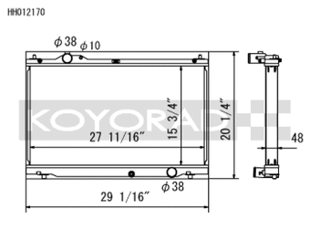 compare product Koyo 08-11 Lexus IS-F 5.0L (AT) Radiator