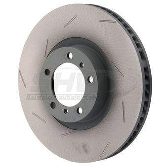 compare product SHW 17-20 Porsche Panamera 4S 2.9L w/18in Wheel Left Front Slotted Monobloc Brake Rotor (971615301L)