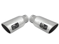 aFe MACH Force - XP 304 SS Single Wall Polished Exhaust Tip Pair 4in Inlet x 6in Outlet x 15in L - My Store