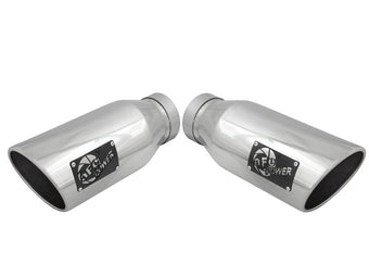 compare product aFe MACH Force-XP 304 SS Single Wall Polished Exhaust Tip Pair 4in Inlet x 6in Outlet x 15in L
