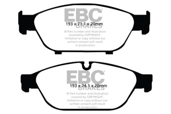 compare product EBC 12+ Audi A6 Quattro 3.0 Supercharged Redstuff Front Brake Pads