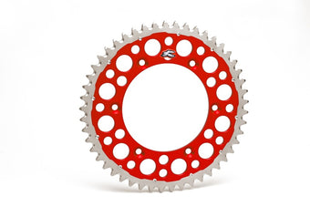 compare product Renthal 92-24 Honda CR125R/250R/500R/ CRF250R/X/450R/RWE/RX Rear Twinring - Red 520-49P Teeth