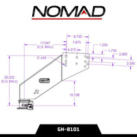 Gen - Y Nomad Static 5th Wheel to Gooseneck - 6.5K TW 30K Tow - Texture Black (1116/1621/1716 Frames) - My Store