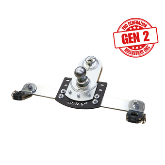 compare product Gen-Y 20-24 GM Short/Long Bed GoosePuck II 5in Offset Ball Puck Mount 25K TW w/Safety Chain Anchors
