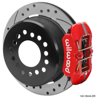 compare product Wilwood Chevrolet 7-5/8in Rear Axle Dynapro Disc Brake Kit 11in Drilled/Slotted Rotor -Red Caliper